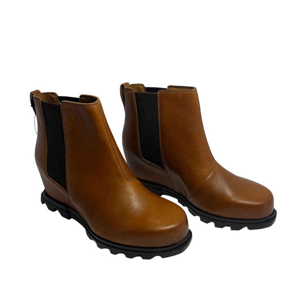 Sorel Women's Joan of Arctic Wedge III Chelsea Boot in Hazelnut Brown SZ 12